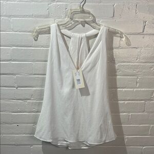 Ramy Brook White Textured Tank Top NWT